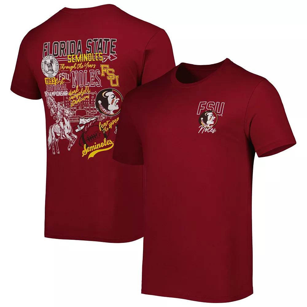 Men's Garnet Florida State Seminoles Vintage Through the Years 2-Hit T-Shirt, Size: 2XL, Red Product Image