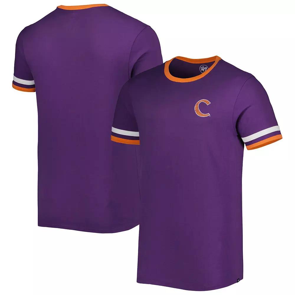 Men's '47 Purple Clemson Tigers Otis Ringer T-Shirt,  Product Image