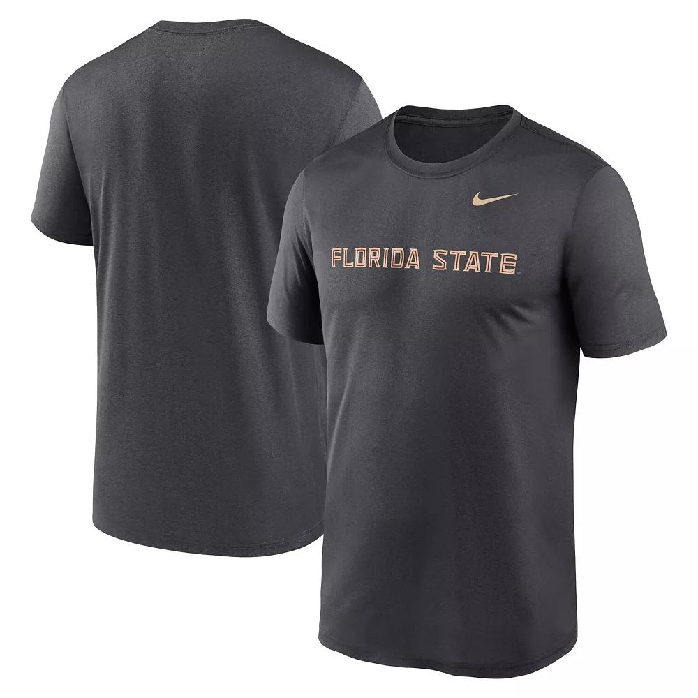 Men's Nike Anthracite Florida State Seminoles Primetime Legend Wordmark T-Shirt,  Product Image