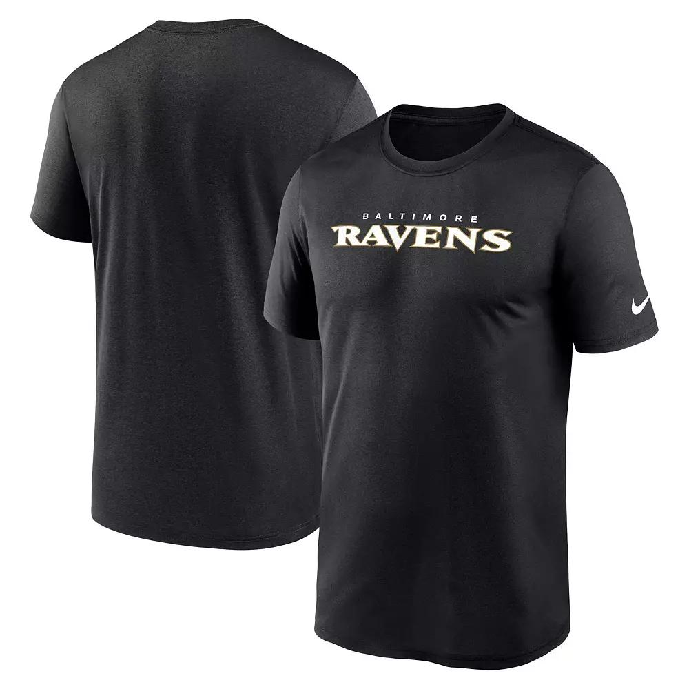 Men's Nike Black Baltimore Ravens Primetime Legend Wordmark Performance T-Shirt,  Product Image