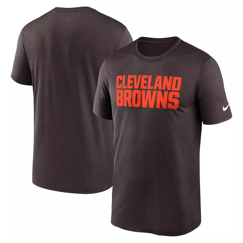 Men's Nike Brown Cleveland Browns Primetime Legend Wordmark Performance T-Shirt,  Product Image
