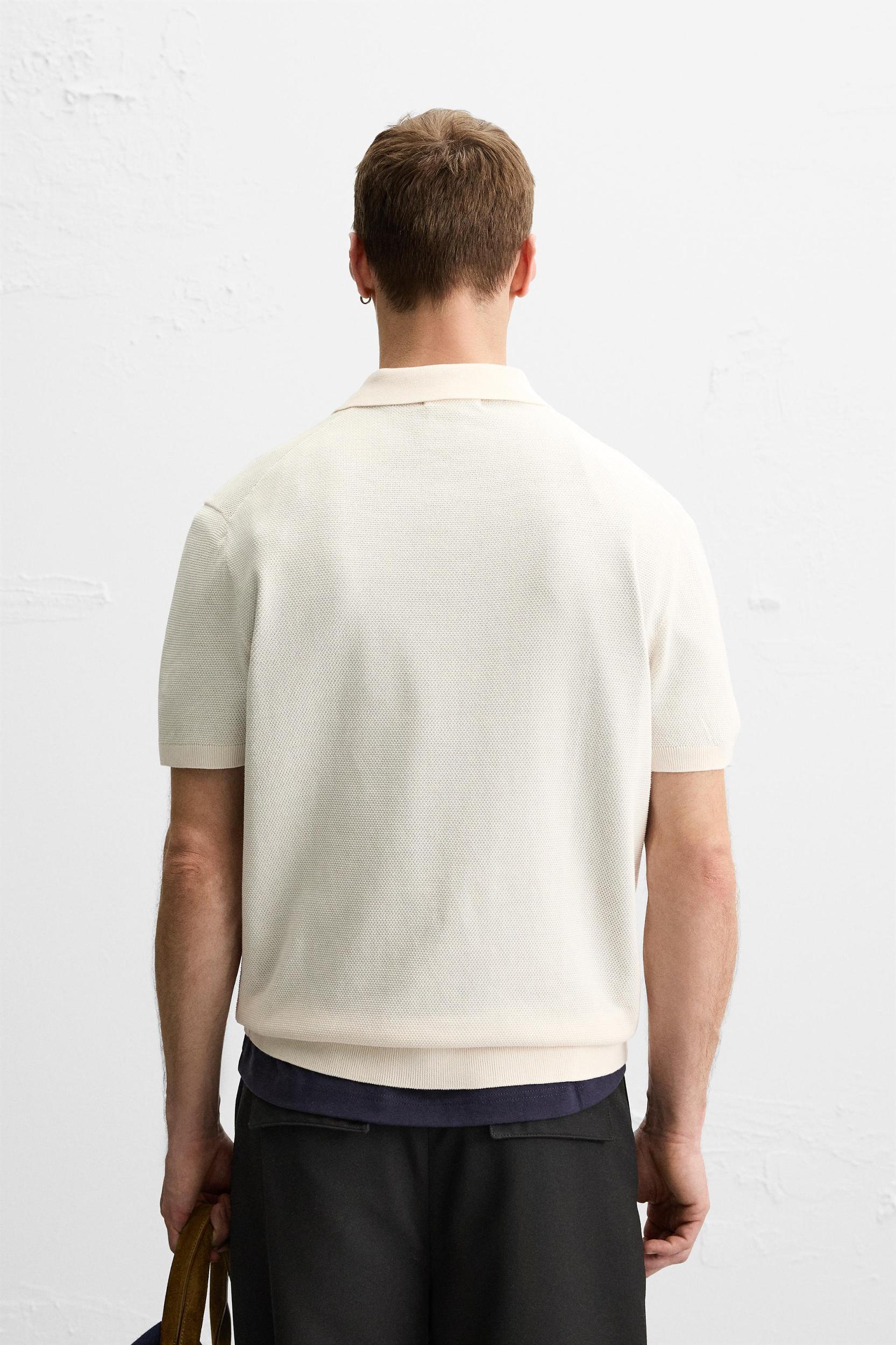 PIQUÉ TEXTURED POLO SHIRT Product Image