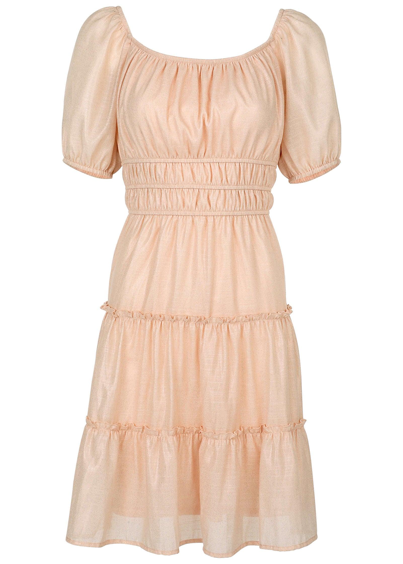 Tiered A-Line Dress - Pink Product Image
