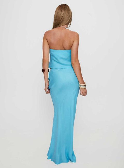 Lucelia Maxi Skirt Aqua Product Image