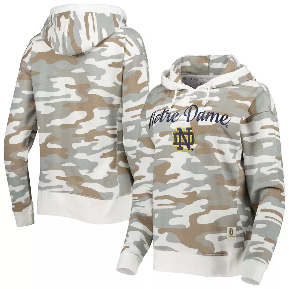 Women's Pressbox Camo Notre Dame Fighting Irish San Pablo Pullover Hoodie, Size: Small, Green Product Image