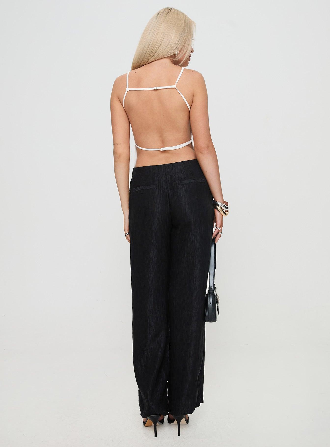 Bonnet Wide Leg Pants Black Product Image