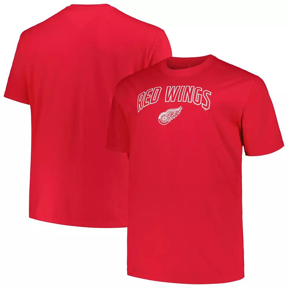 Men's Profile Red Detroit Red Wings Big & Tall Arch Over Logo T-Shirt, Size: 3XB Product Image