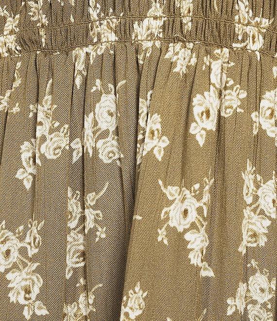 Angie Floral Print V-Neck Short Sleeve Tiered Dress Product Image