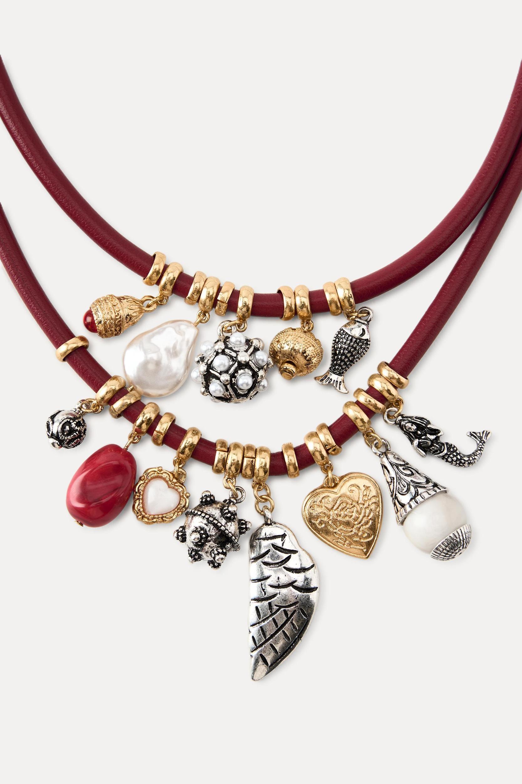 2-PACK OF CORD CHARM NECKLACES Product Image