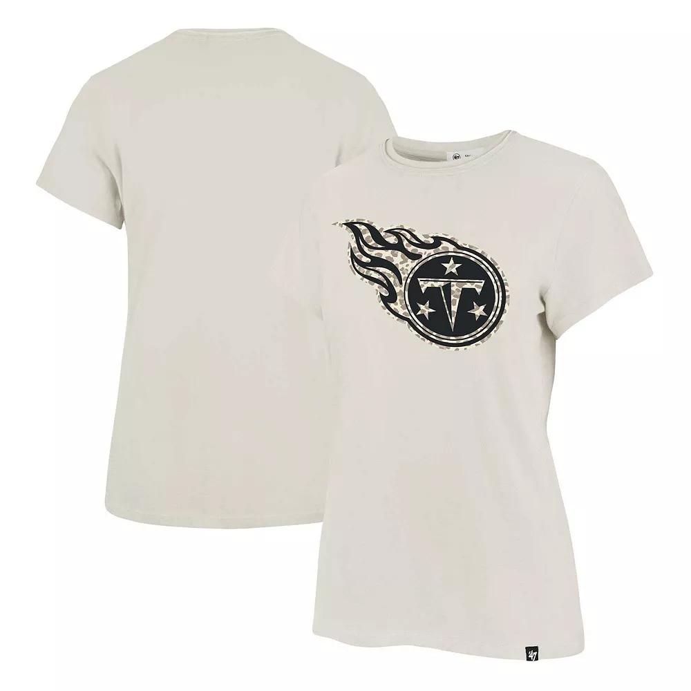 Women's '47 Cream Tennessee Titans Panthera Frankie T-Shirt, Size: Small, Beige Product Image