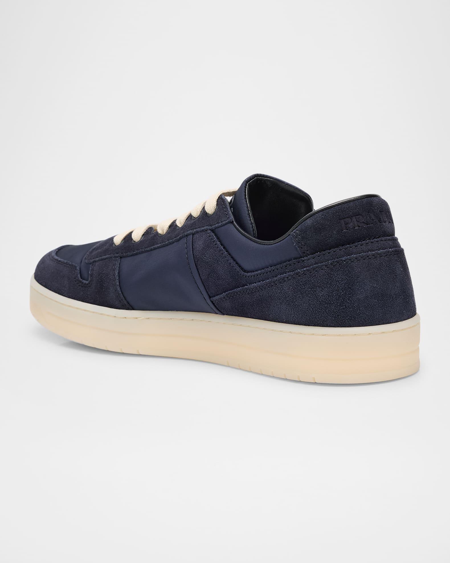 Men's Downtown Nylon and Suede Low-Top Sneakers Product Image