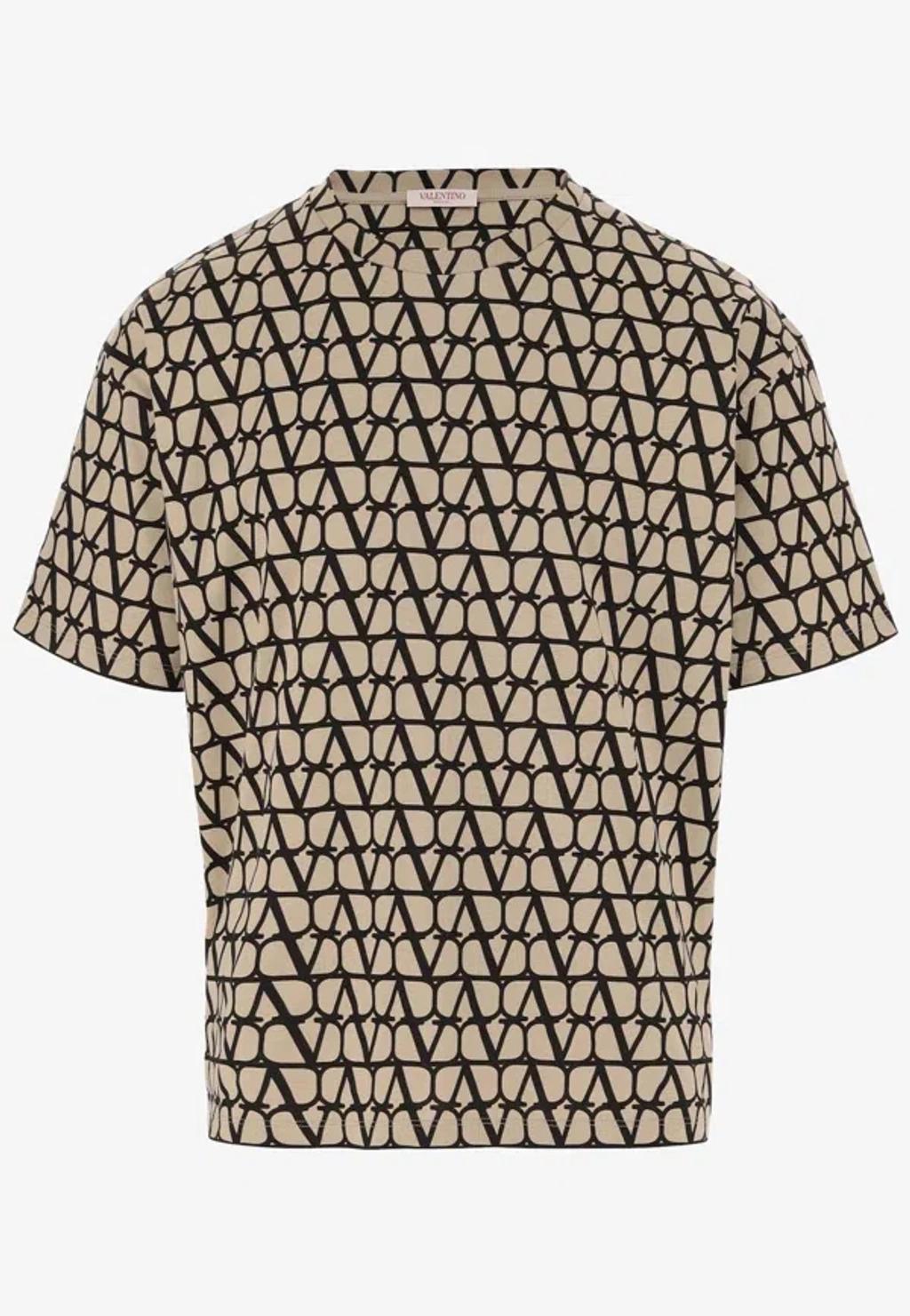 VALENTINO Toile Iconographe Print T-shirt In Cream Product Image
