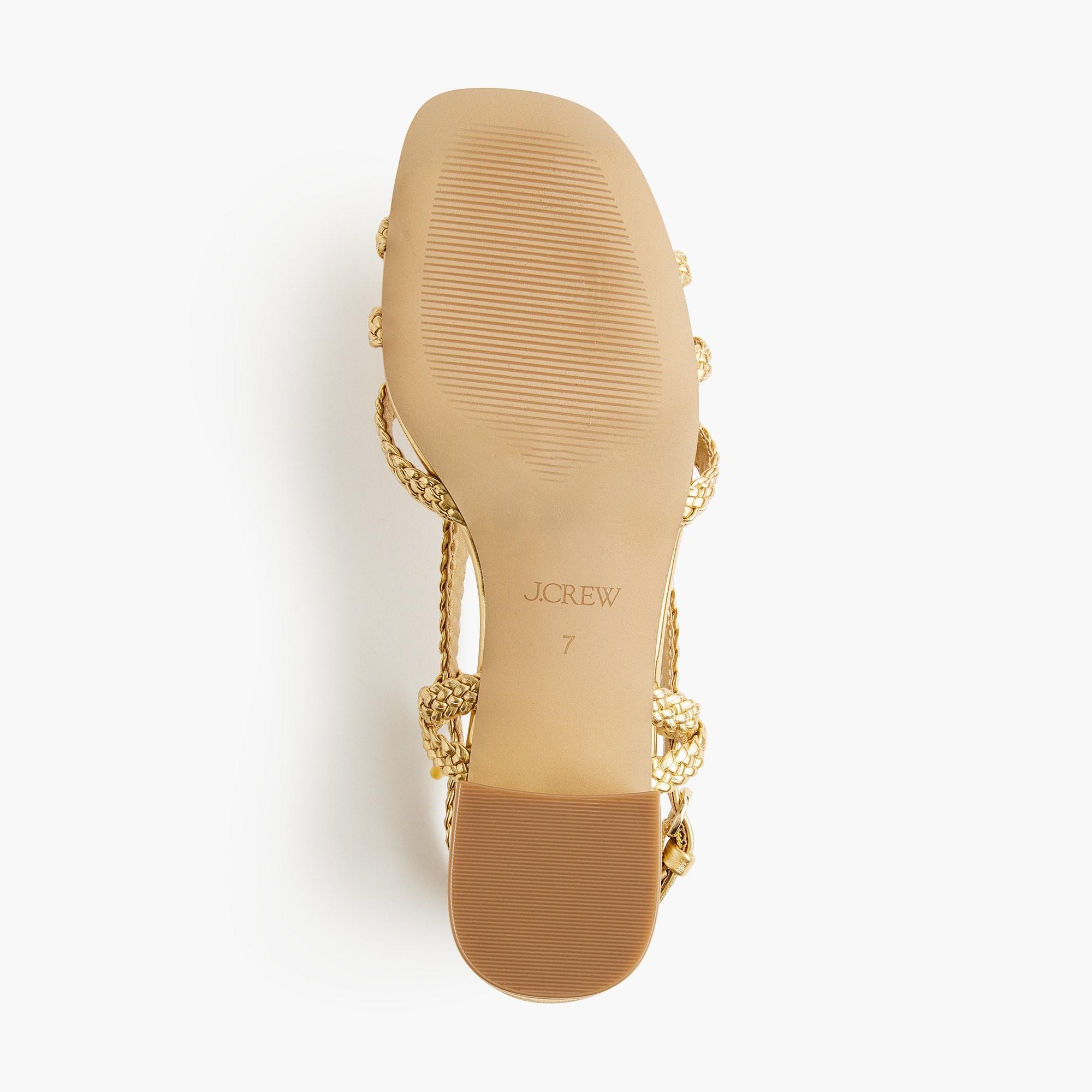 Braided strappy heels Product Image