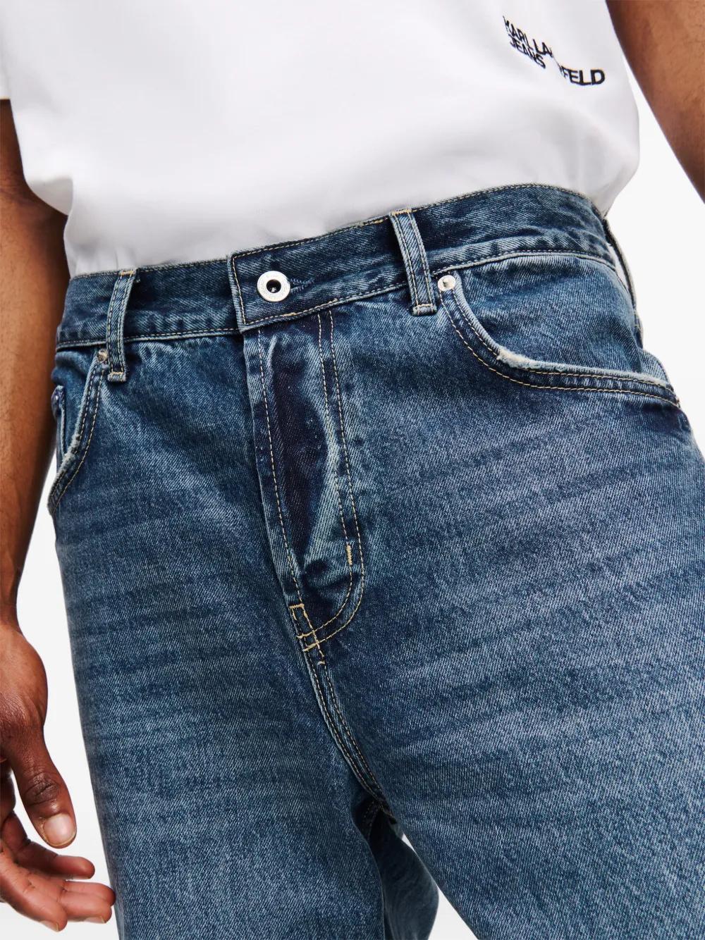 logo-patch straight jeans  Product Image