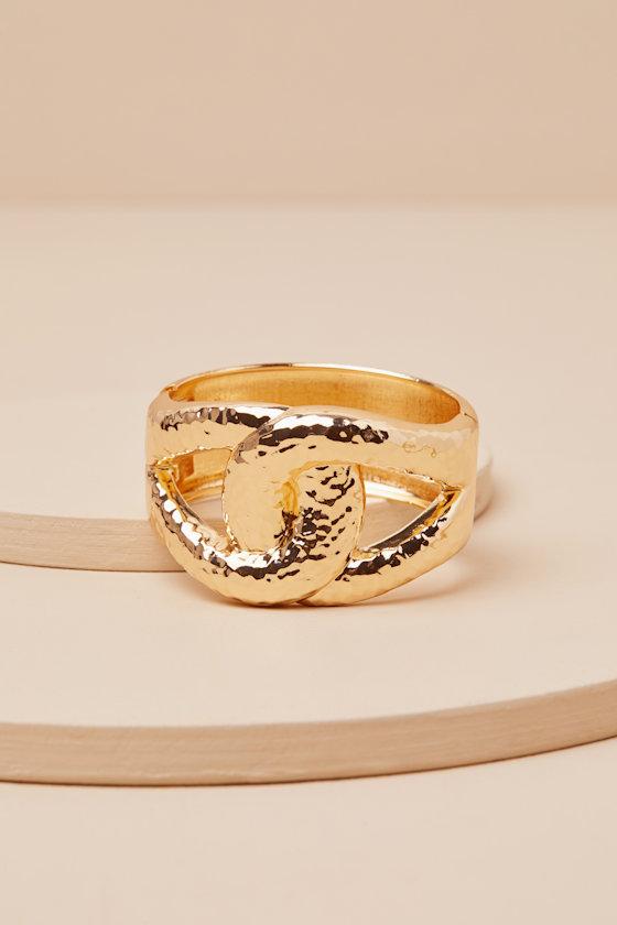 Rowley Gold Textured Twisted Cuff Bracelet Product Image