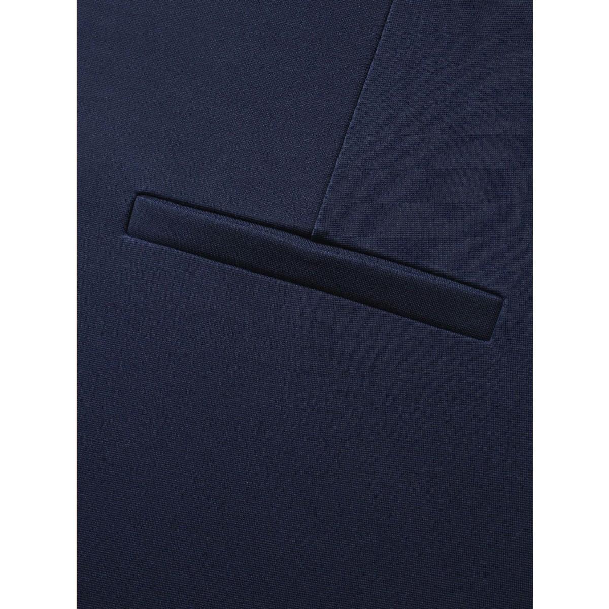 Plus Size Mid Rise Slit Hem Bootcut Pants Women Indigo Casual Bootcut Mid Rise Everyday Pants BloomChic 14-16/1X Product Image