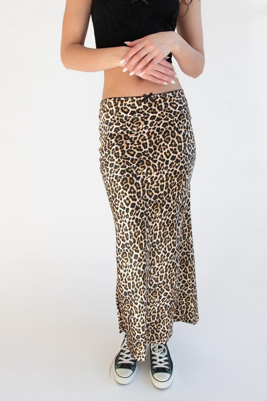 Patterned Satin Slip Skirt Product Image