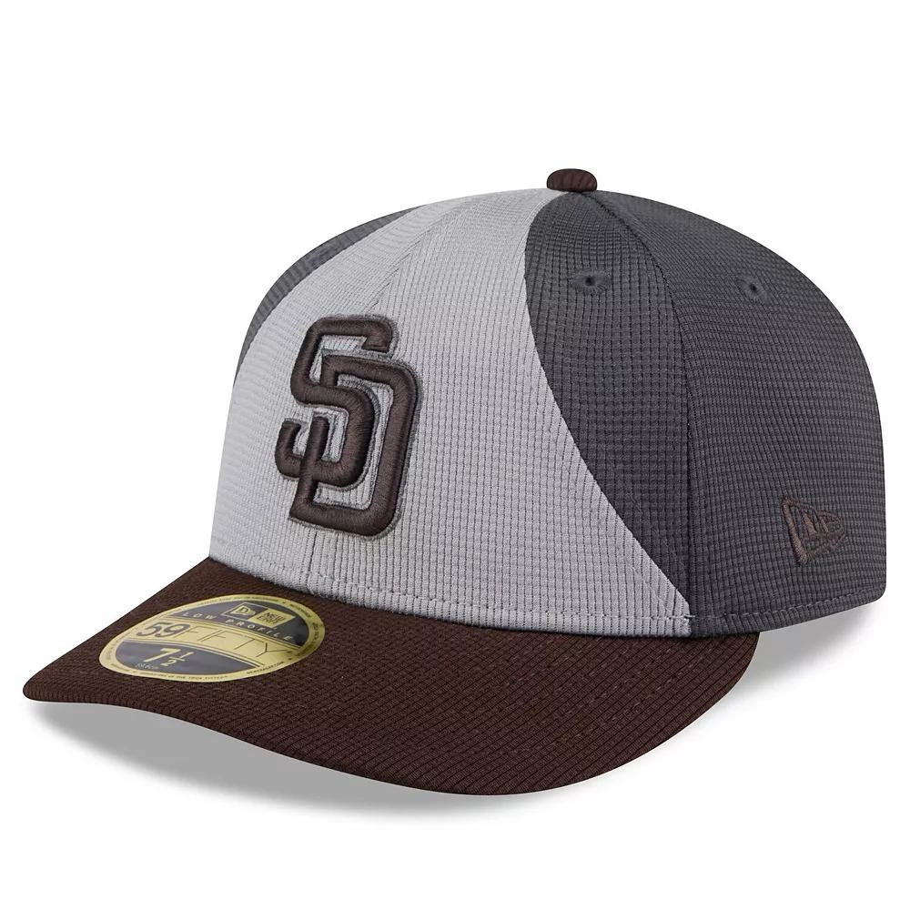 Men's New Era  Gray/Brown San Diego Padres 2025 Batting Practice Low Profile 59FIFTY Fitted Hat, Size: 8, Grey Product Image