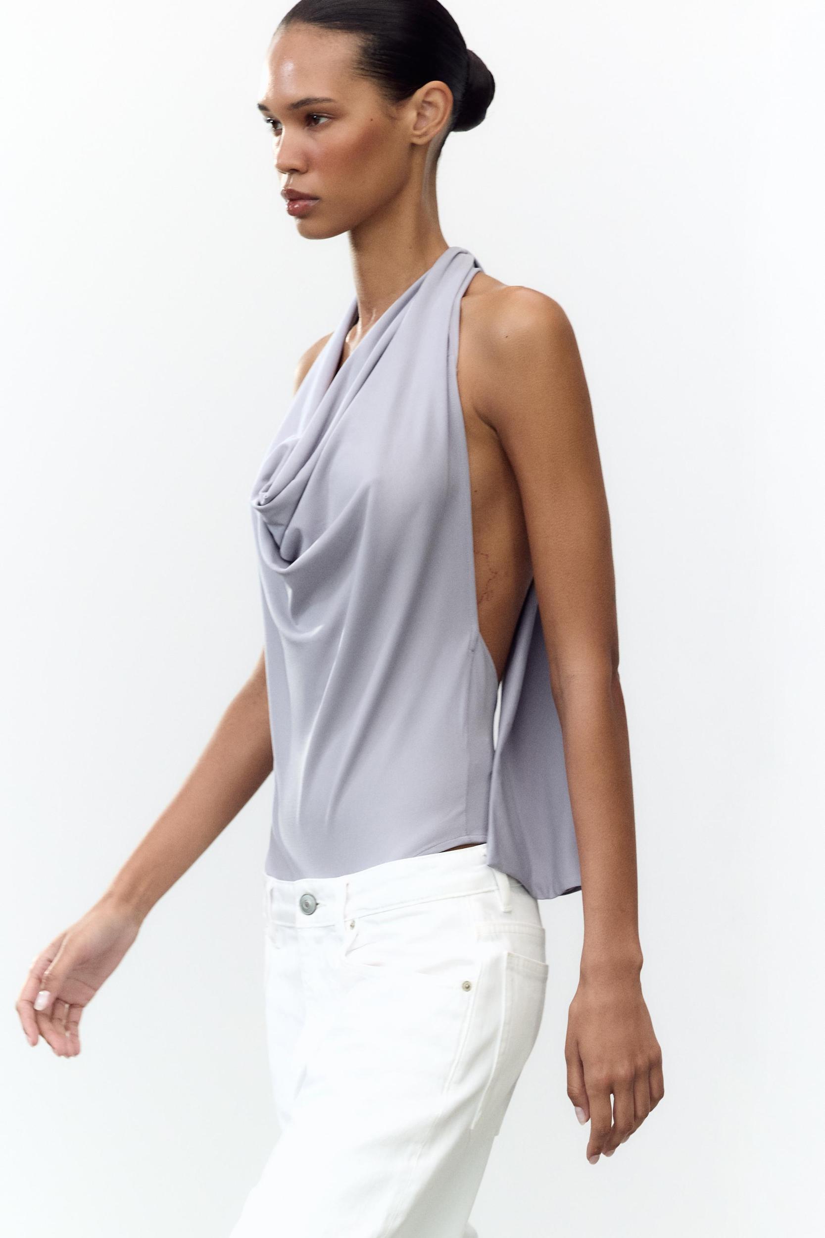 FLOWY HALTER BODYSUIT Product Image