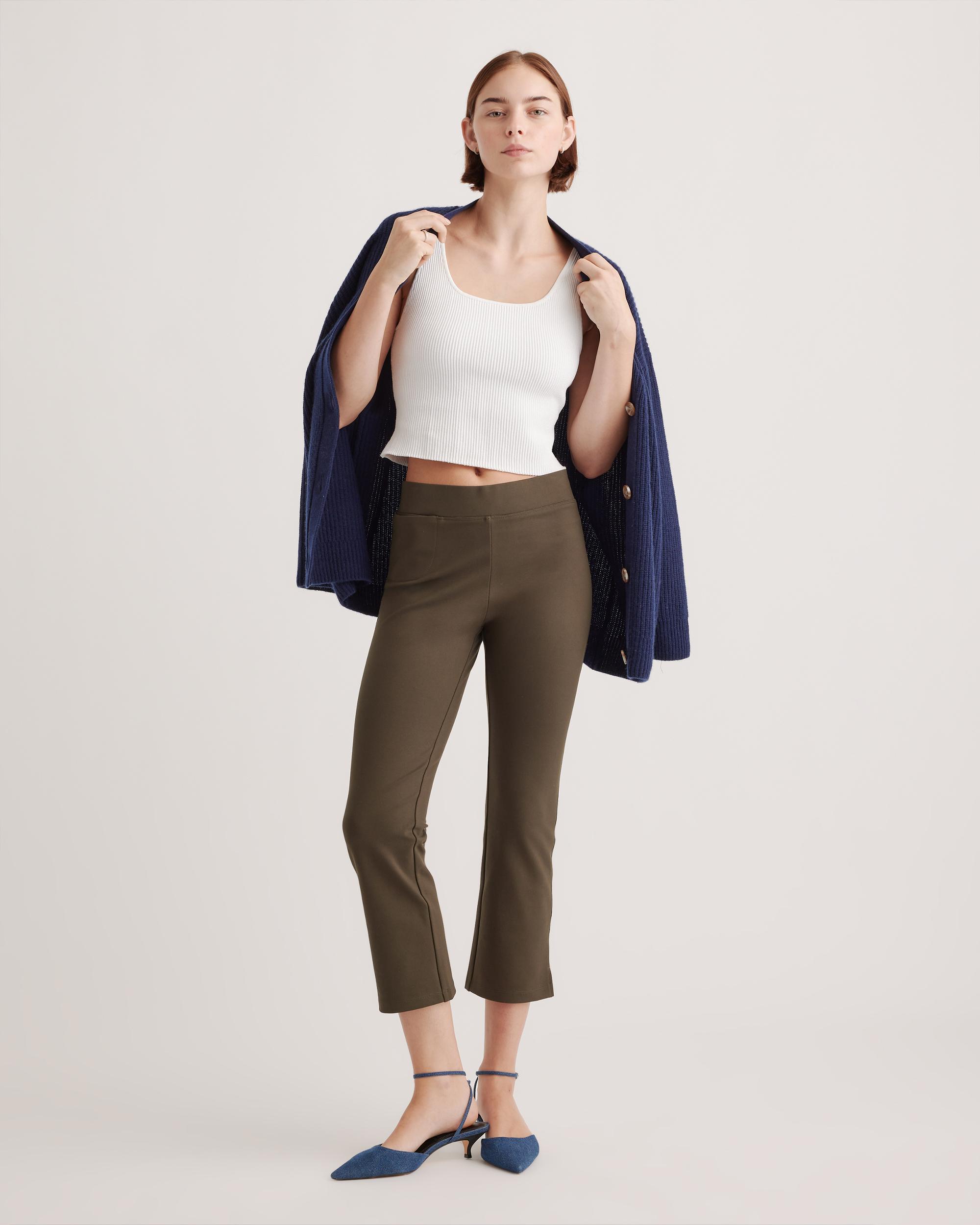 Quince | Women's Ultra-Stretch Ponte Kick Flare Pants Rayon Product Image