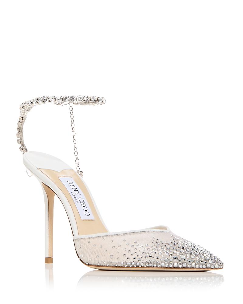 Jimmy Choo Womens Saeda 100 Embellished Pointed Toe Pumps Product Image