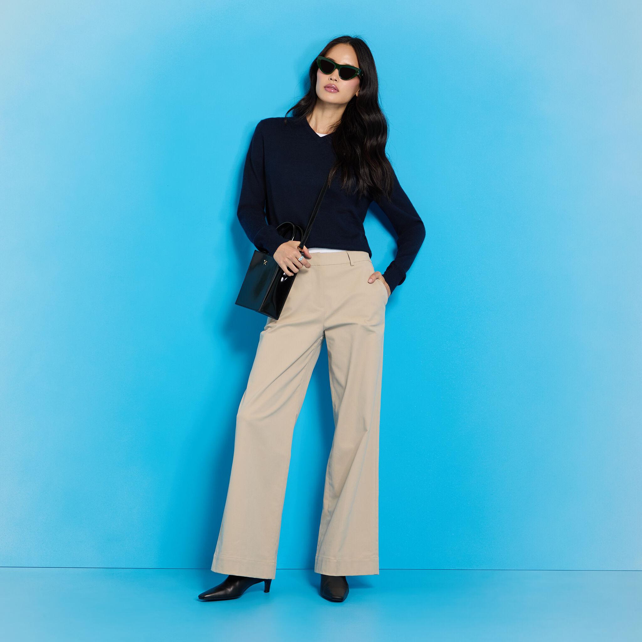 TRI-COTTON WIDE LEG TROUSER Product Image