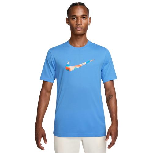 Nike Mens Nike Dri-Fit Lava Swoosh T-Shirt - Mens University Blue/Multi Product Image