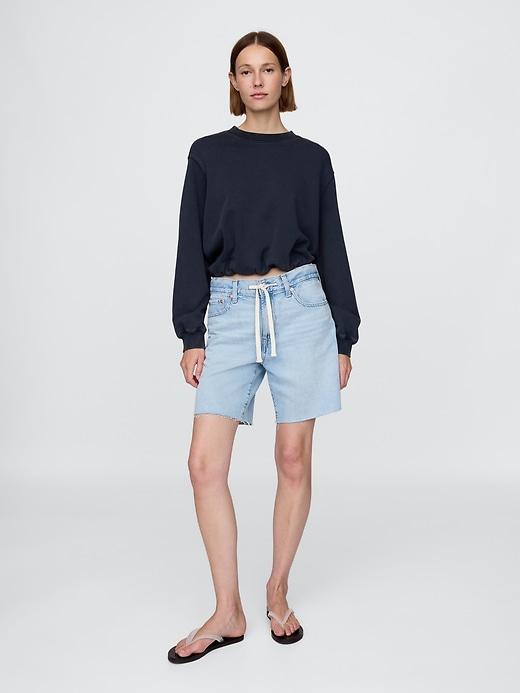 Heavyweight French Terry Bubble-Hem Sweatshirt Product Image