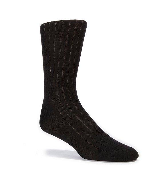 Cremieux Wool Blend Flat Knit Crew Dress Socks Product Image