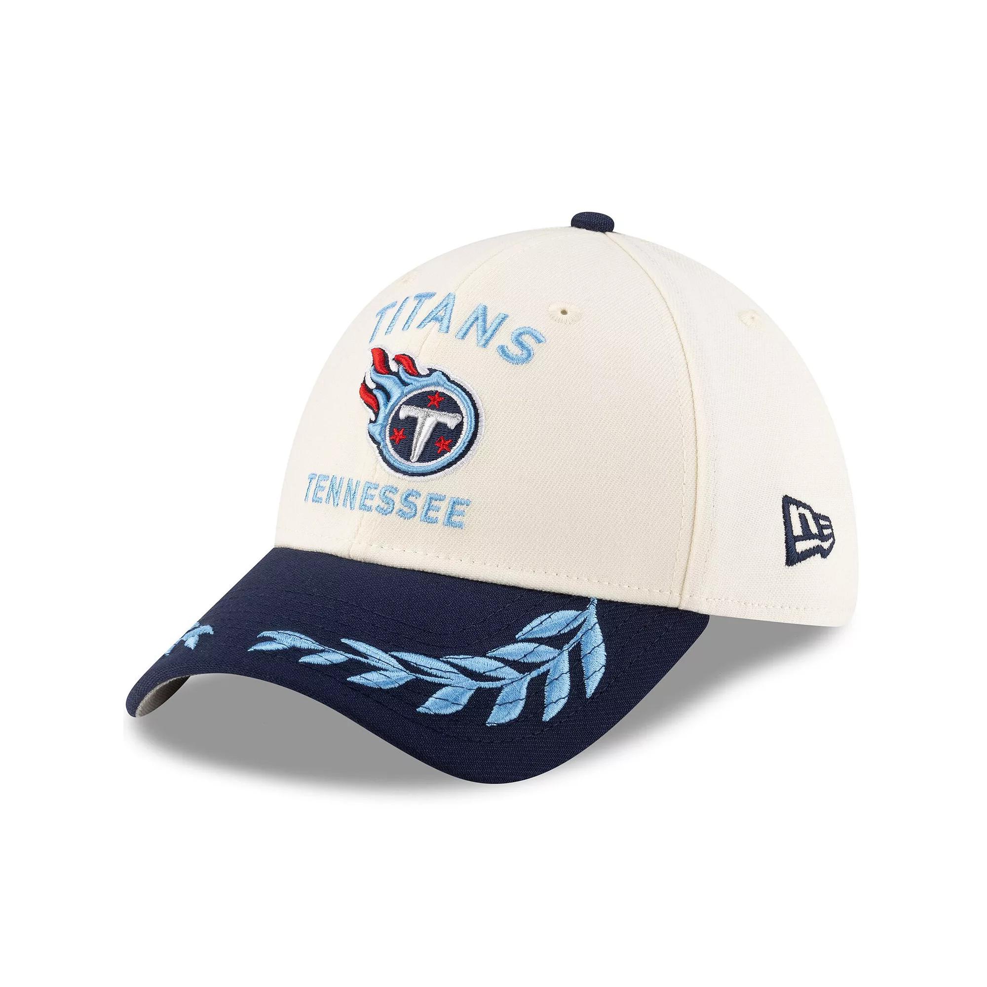 Mens New Era Cream/Navy Tennessee Titans 2025 NFL Draft 39THIRTY Flex Hat Product Image