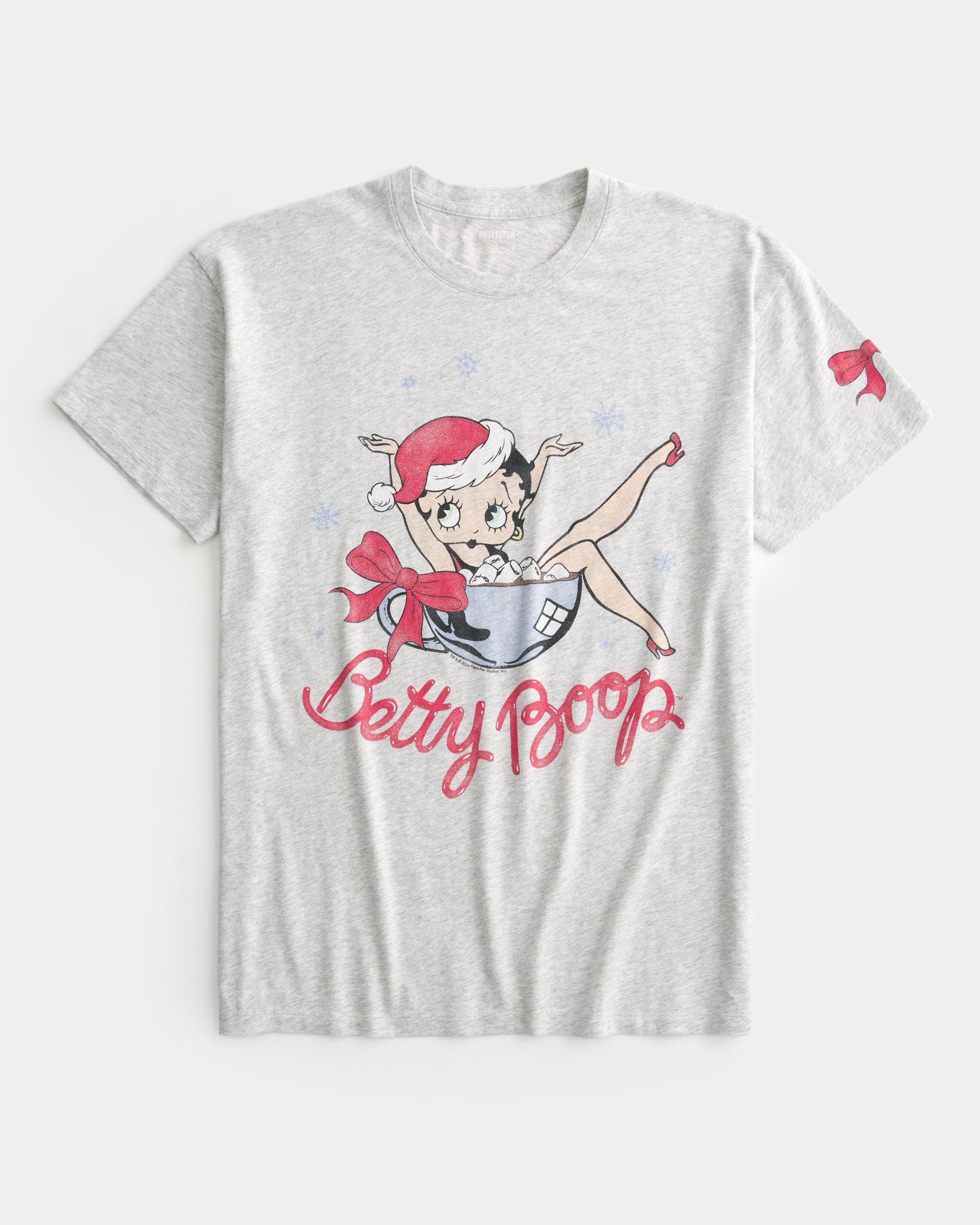 Oversized Betty Boop Graphic Tee Product Image