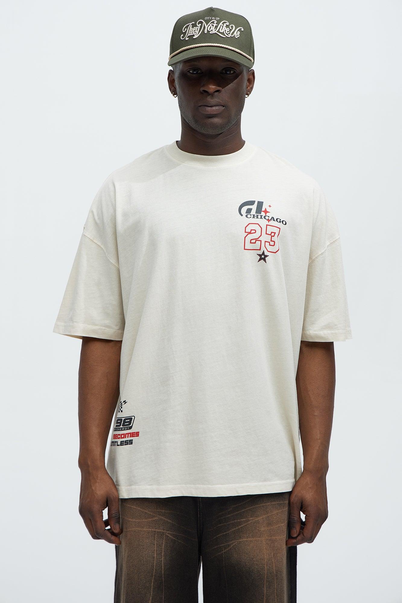 Life Becomes Limitless Oversized Short Sleeve Tee - Cream Product Image