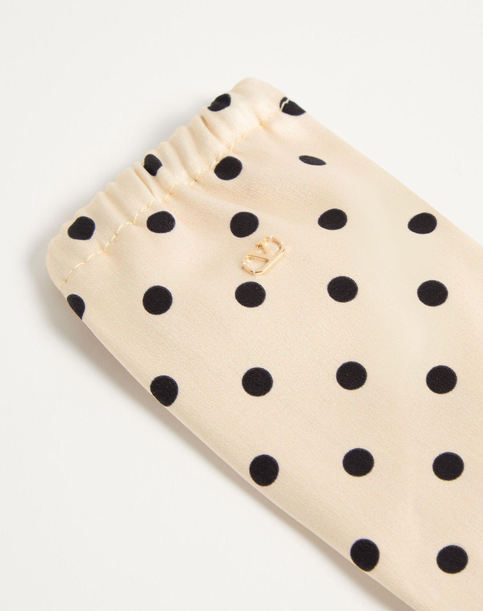 Vlogo Signature Polka Print Silk Gloves Product Image
