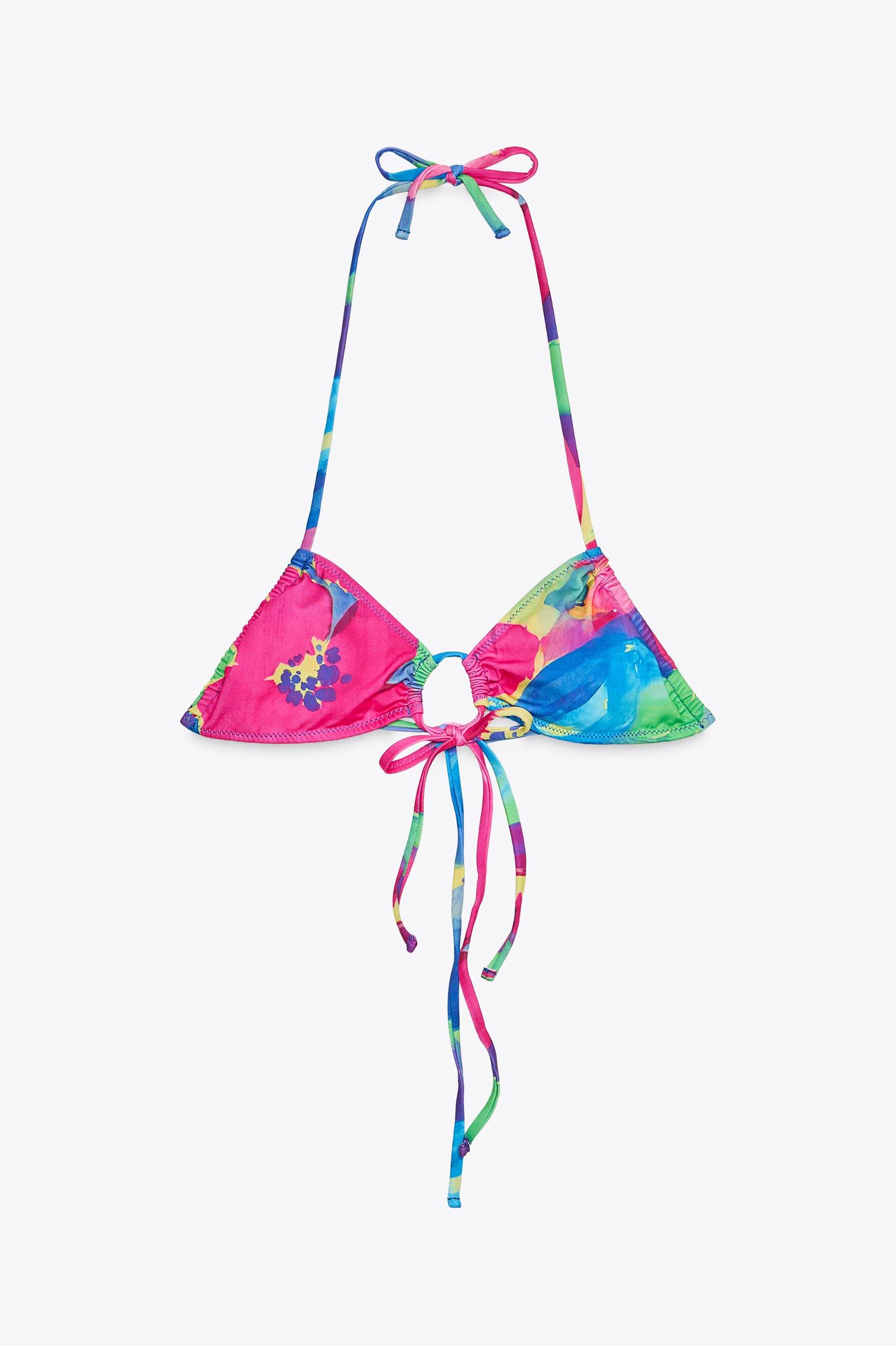 PRINTED TIE BIKINI TOP Product Image