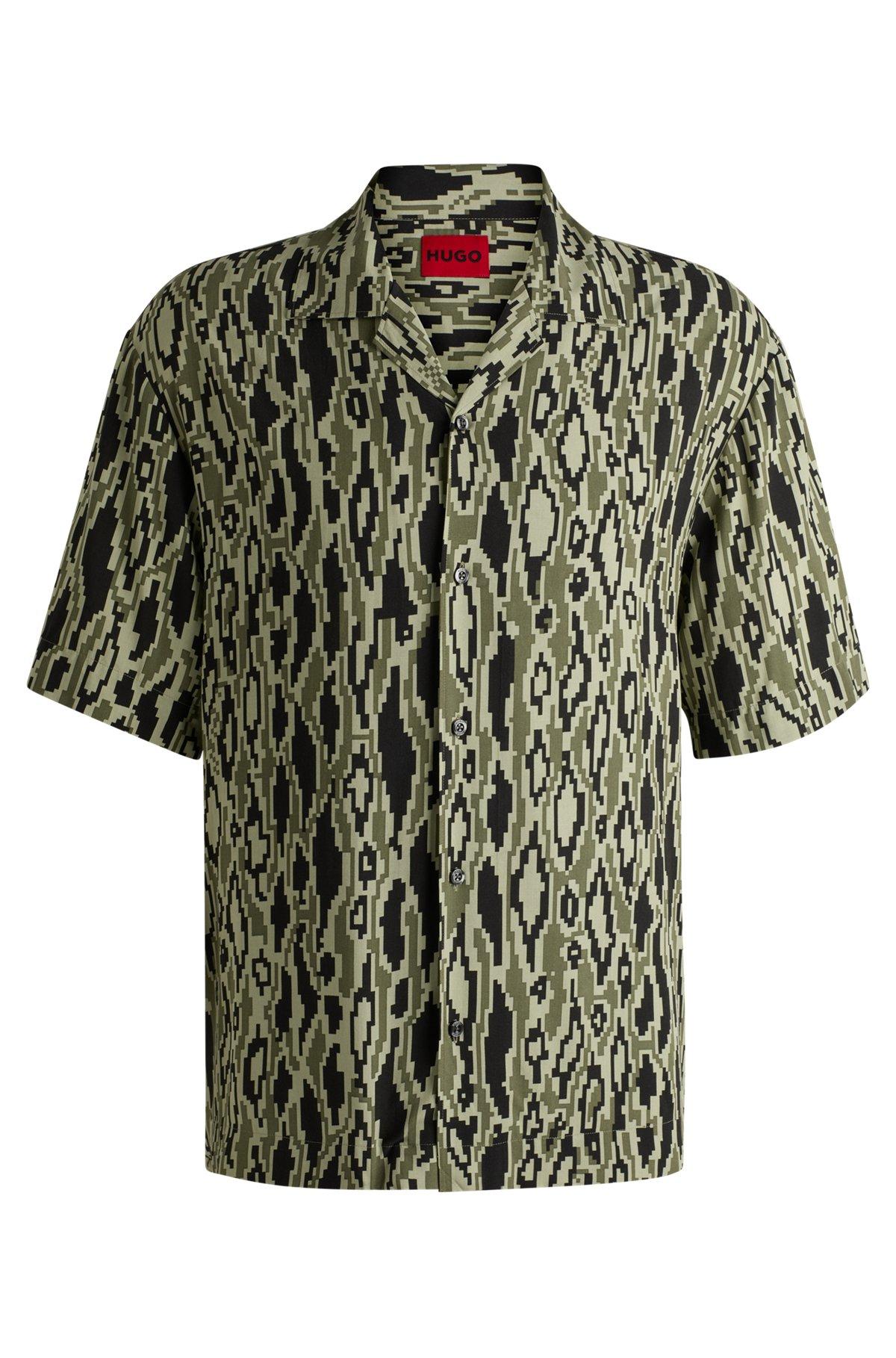 Oversize-fit shirt in python-print poplin Product Image