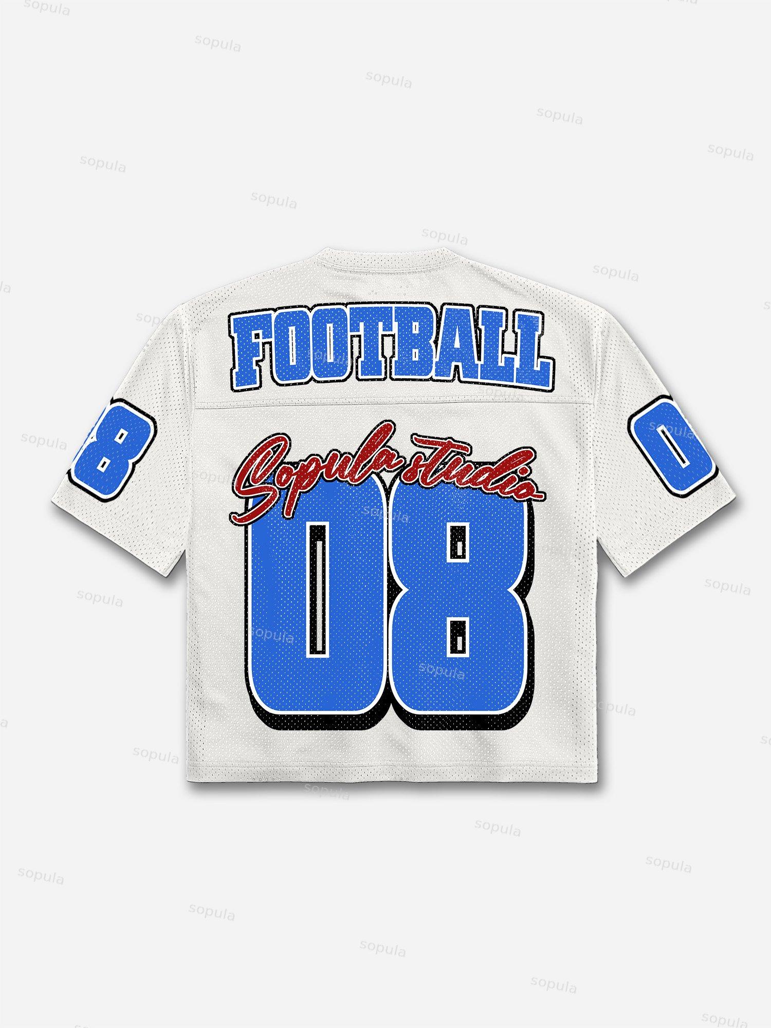 Football No.08 Print  Football Jersey T-shirt Product Image