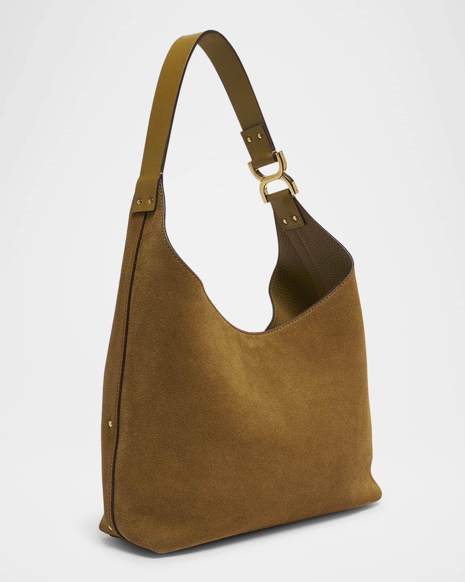 Marcie Small Hobo Bag in Suede Product Image
