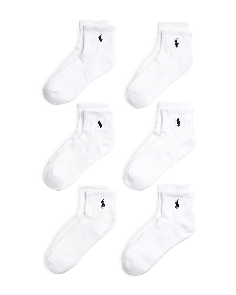 Polo Ralph Lauren Performance Cotton Quarter Socks 6-Pack Product Image