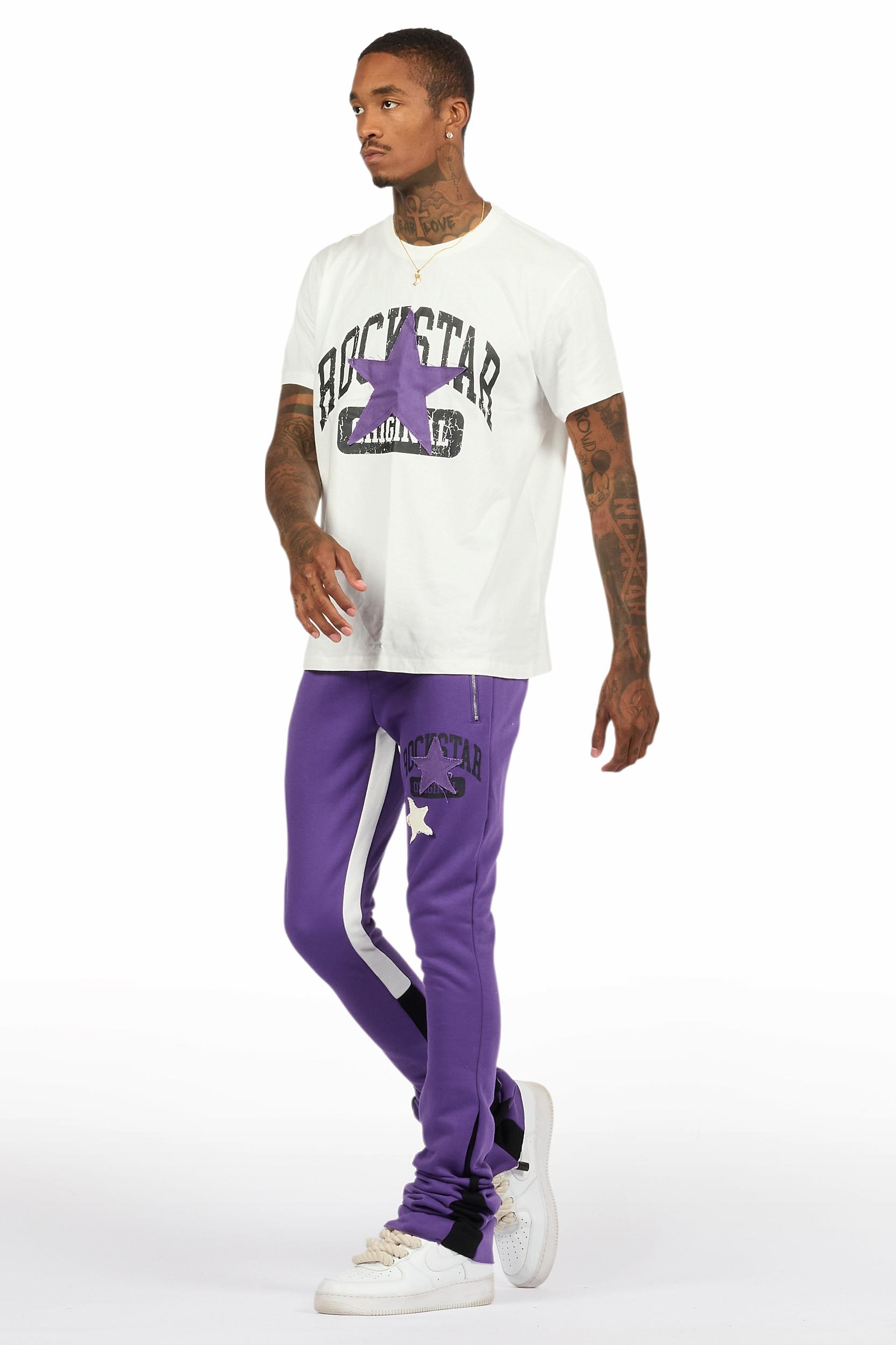 Mallor Purple/blackT-Shirt/Stacked Track Set Male Product Image