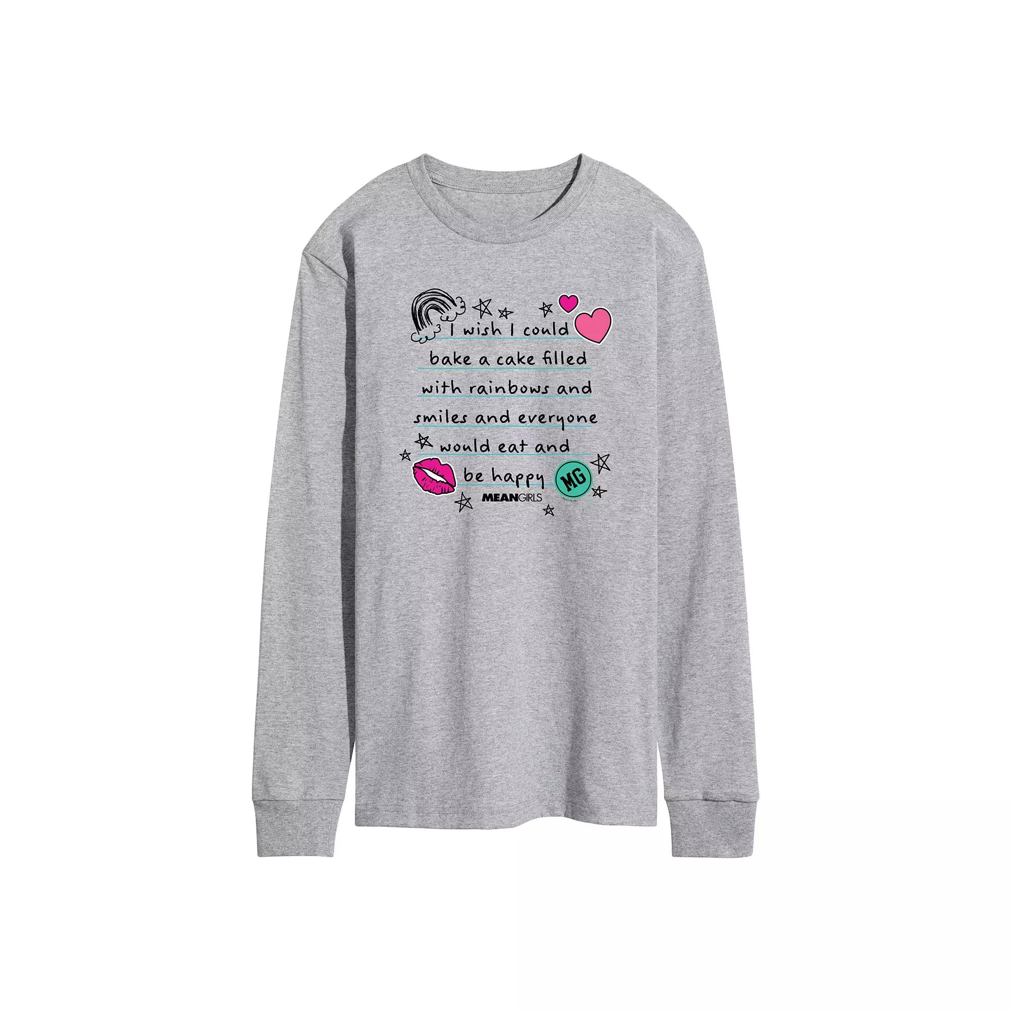 Men's Mean Girls Cake Filled Long Sleeve Graphic Tee,  Product Image