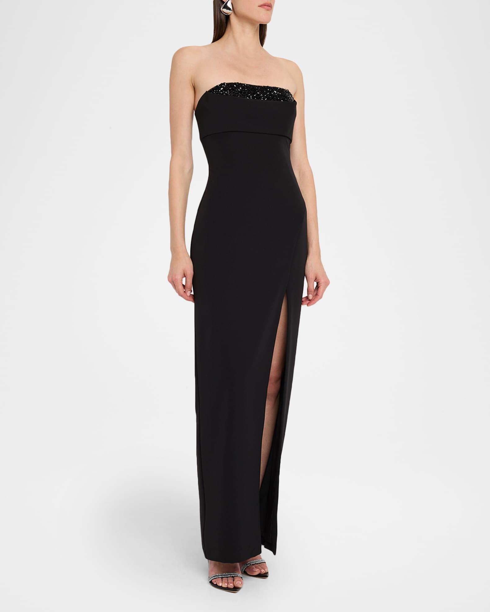 Strapless Crystal-Embellished Column Gown Product Image