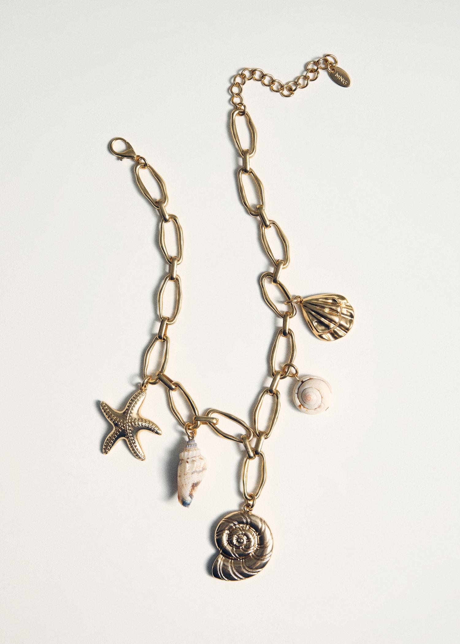 Shells bead necklace - Women | MANGO USA Product Image