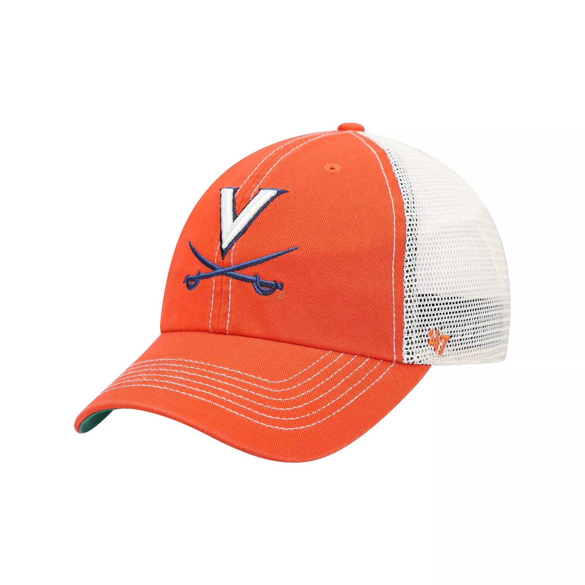 Men's '47 Orange Virginia Cavaliers Trawler Trucker Snapback Hat Product Image