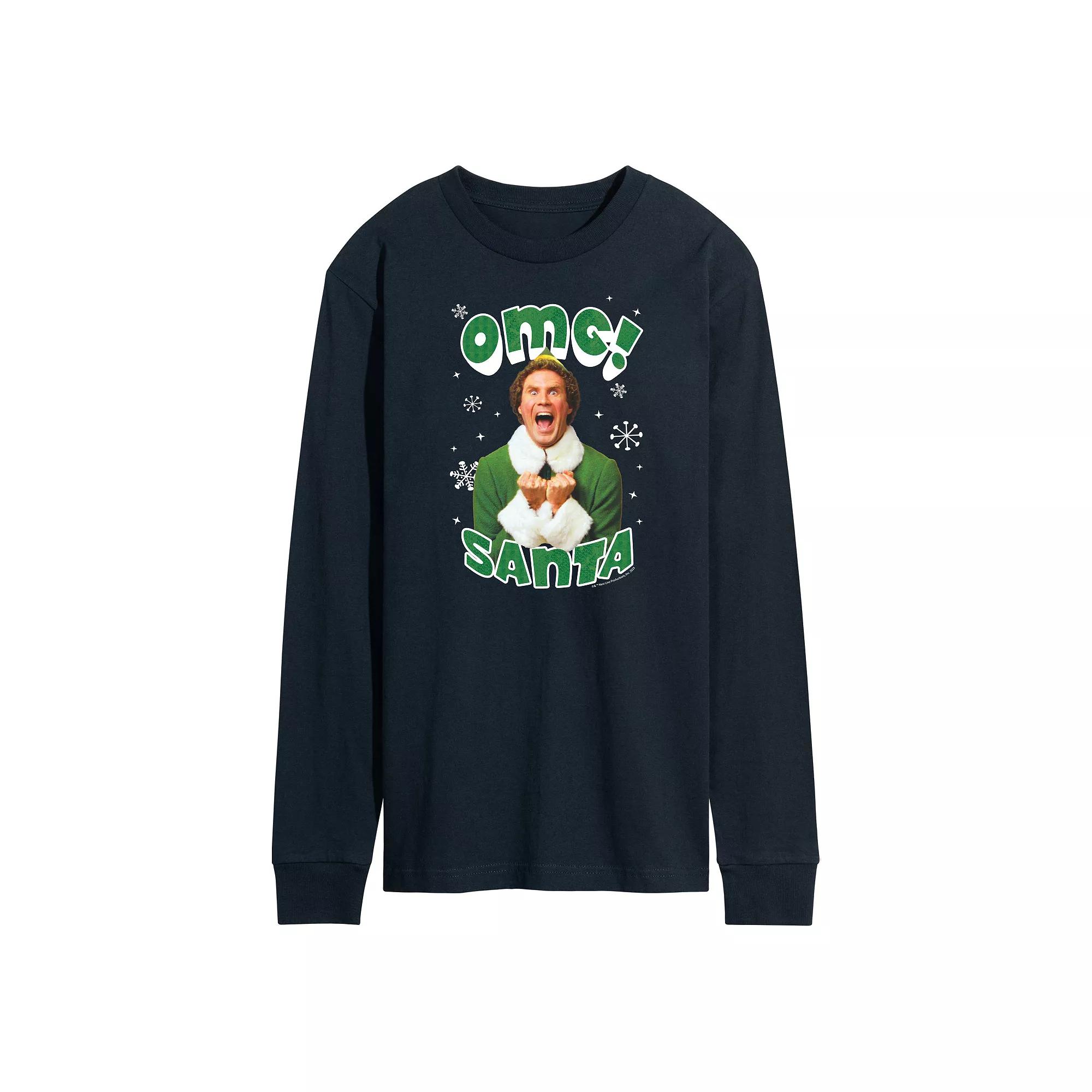 Men's Elf OMG Santa Elf Long Sleeve Tee,  Product Image