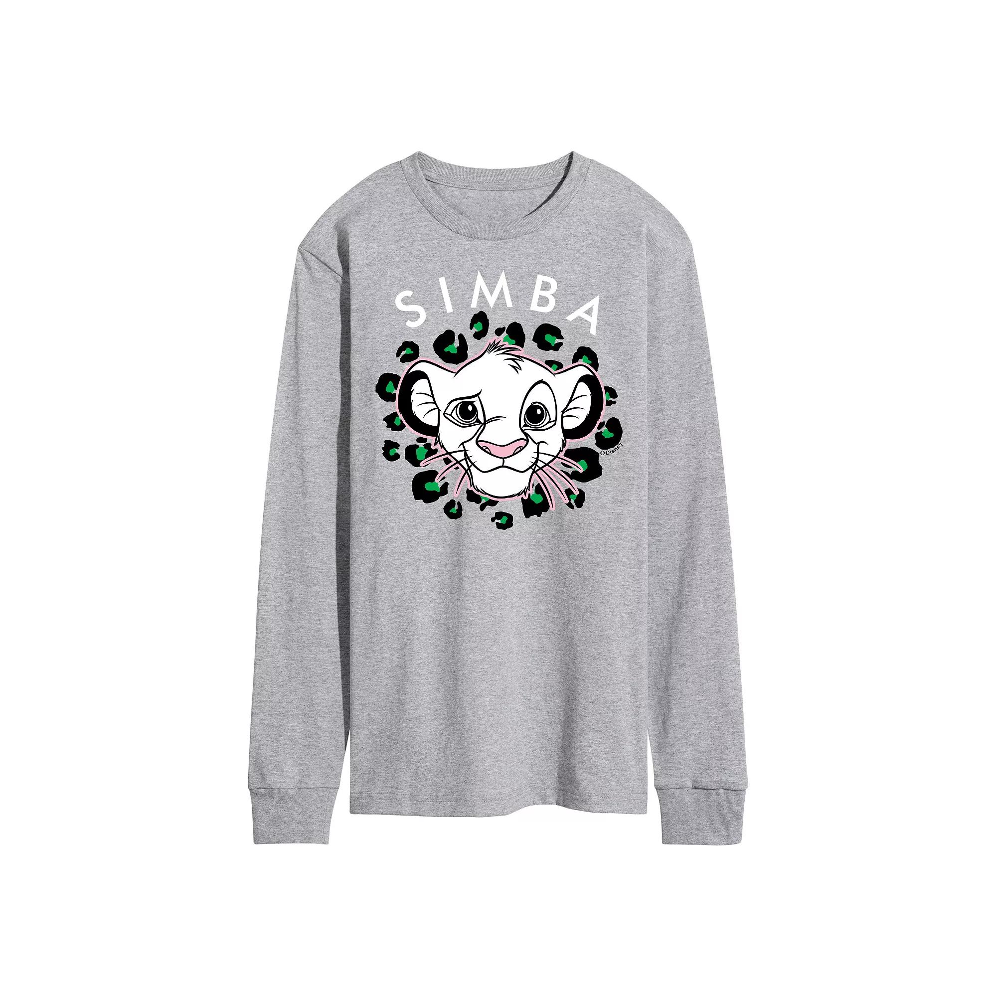 Disney's The Lion King Simba Men's Long Sleeve Graphic Tee,  Product Image