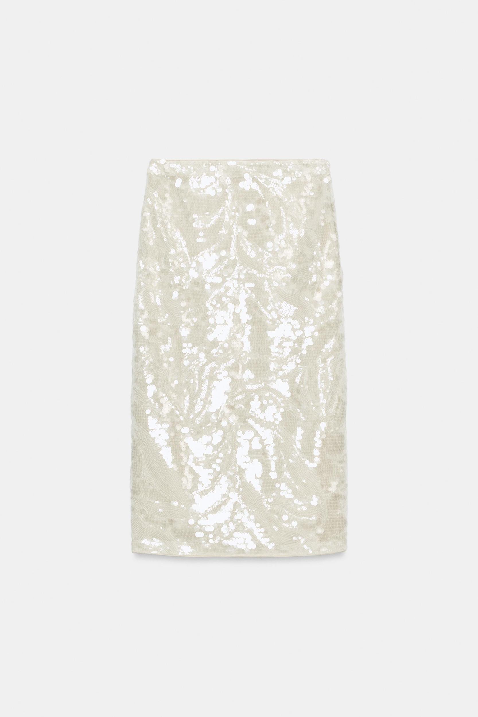 ZW COLLECTION SEQUIN MIDI SKIRT Product Image