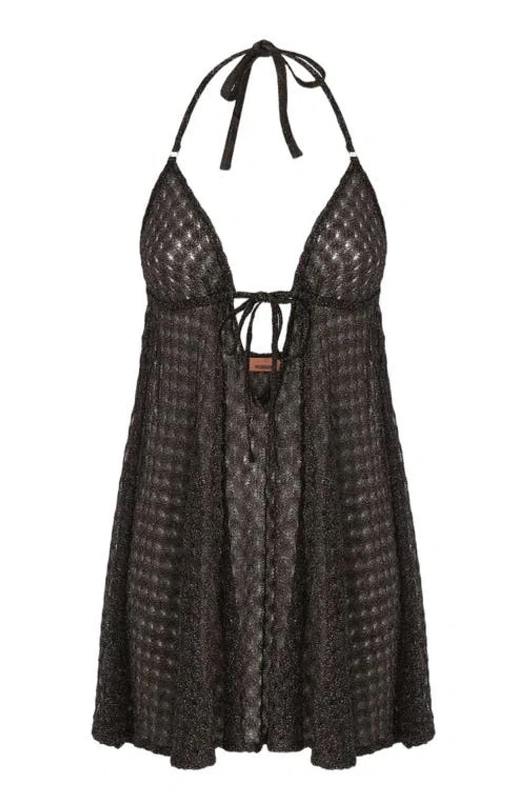 MISSONI Spiderwebmotif Beach Dress In Brown Product Image