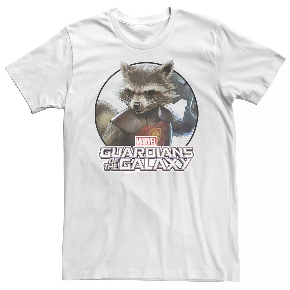 Big & Tall Marvel Rocket Guardians of the Galaxy Circle Tee, Men's,  Product Image