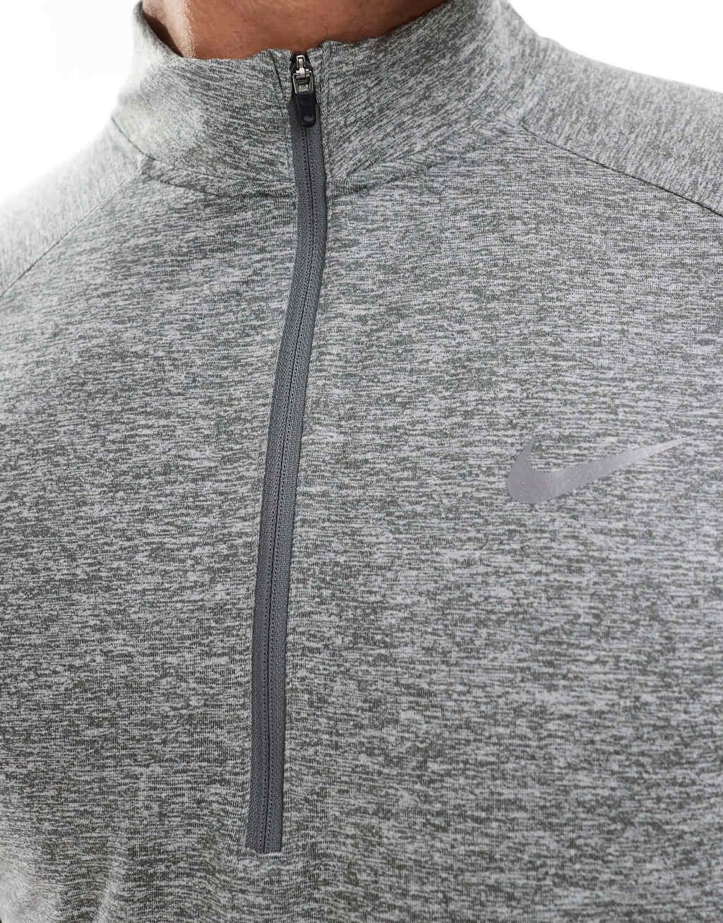 Nike Running Stride 1/2 zip sweatshirt in gray Product Image