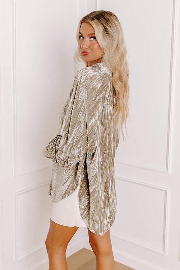 Bordeaux Bliss Velvet Button Up Product Image